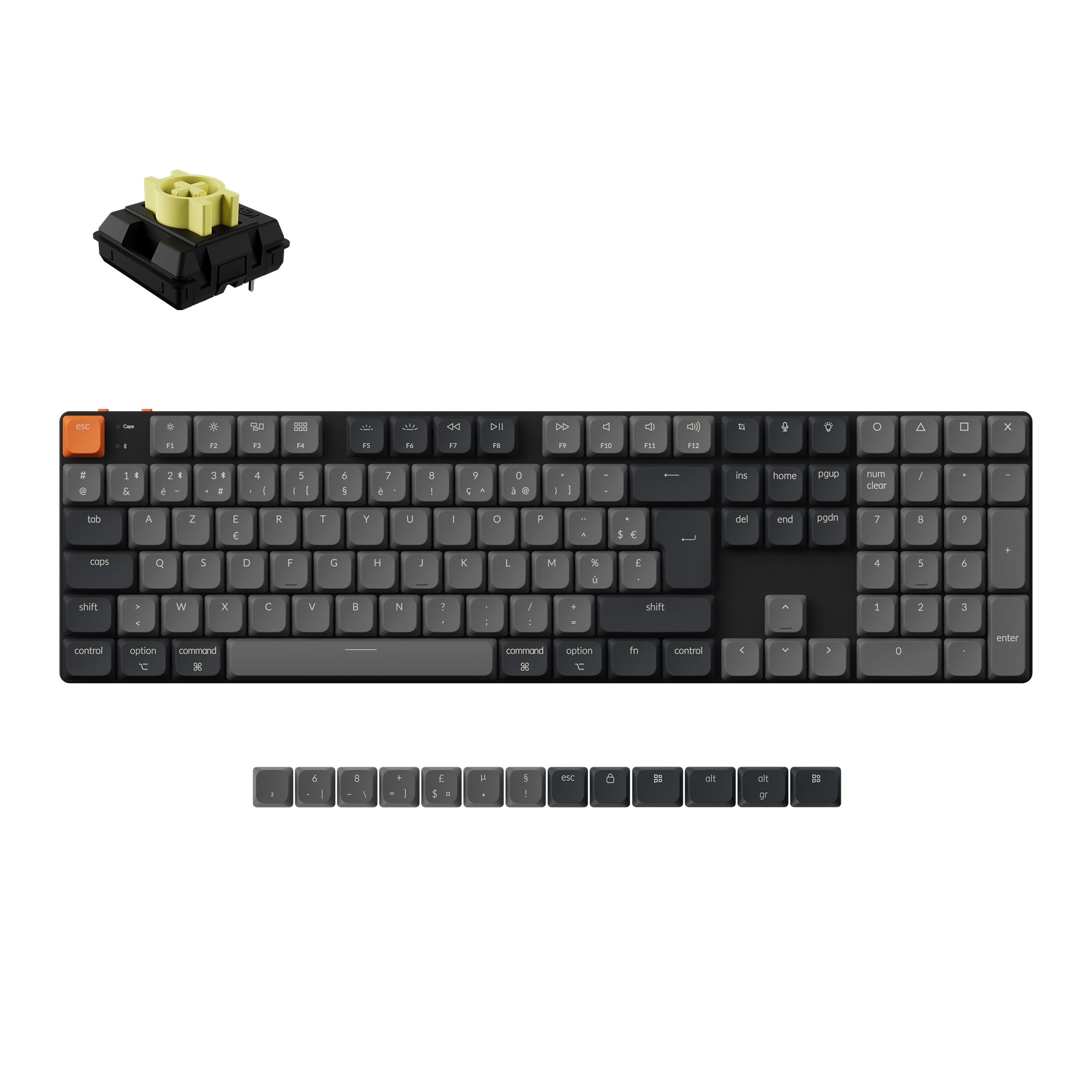 Clavier mécanique sans fil Keychron K5 QMK disposition ISO - Version 2