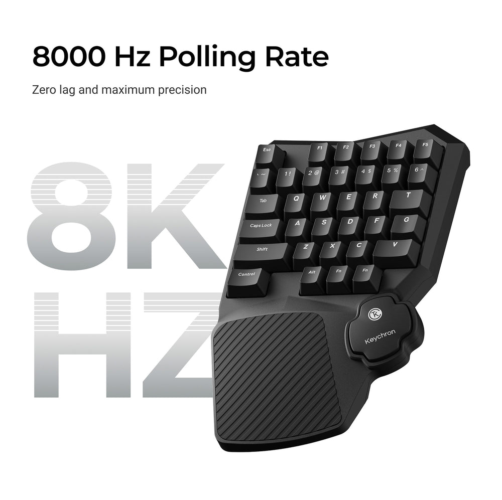 Clavier de jeu filaire Keychron C0 HE à une main avec interrupteurs magnétiques