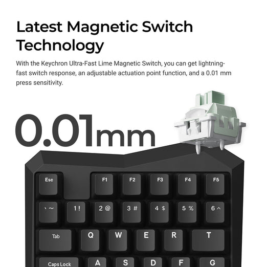 Clavier de jeu filaire Keychron C0 HE à une main avec interrupteurs magnétiques