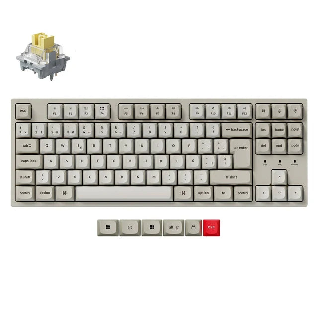 Collection de claviers mécaniques personnalisés filaires Keychron C1 Pro 8K QMK au format ISO