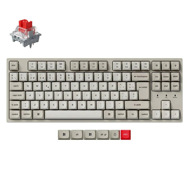 Collection de claviers mécaniques personnalisés filaires Keychron C1 Pro 8K QMK au format ISO