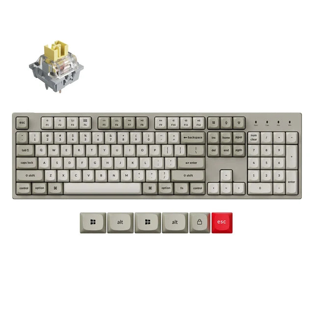 Clavier mécanique filaire personnalisable Keychron C2 Pro 8K QMK (disposition ANSI américaine)
