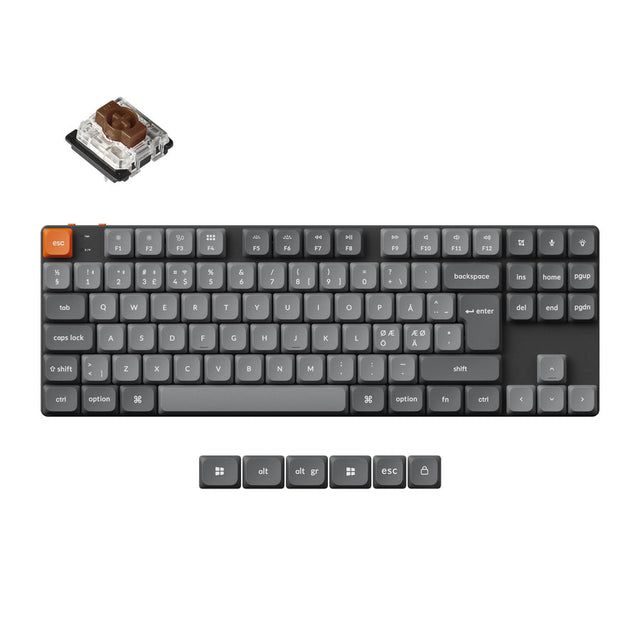 Collection de disposition ISO de clavier mécanique personnalisé sans fil Keychron K1 Max QMK