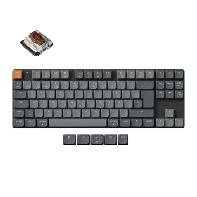 Collection de disposition ISO de clavier mécanique personnalisé sans fil Keychron K1 Max QMK