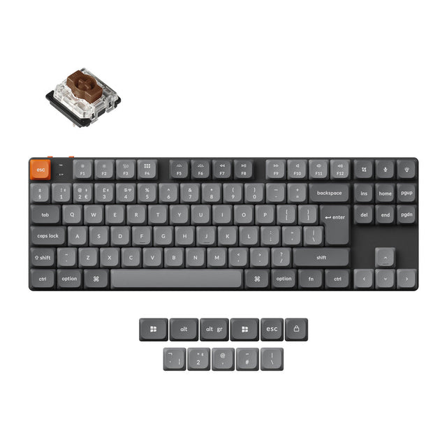 Collection de disposition ISO de clavier mécanique personnalisé sans fil Keychron K1 Max QMK