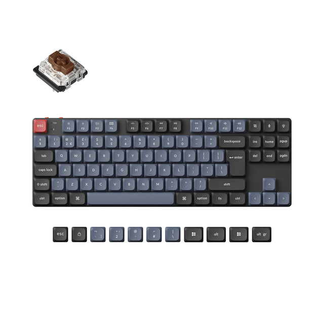 Keychron K1 Pro QMK/VIA Clavier mécanique personnalisé sans fil Collection de mises en page ISO