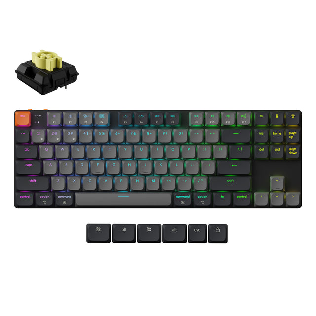 Clavier mécanique sans fil Keychron K1 QMK (version 6) (disposition US ANSI)