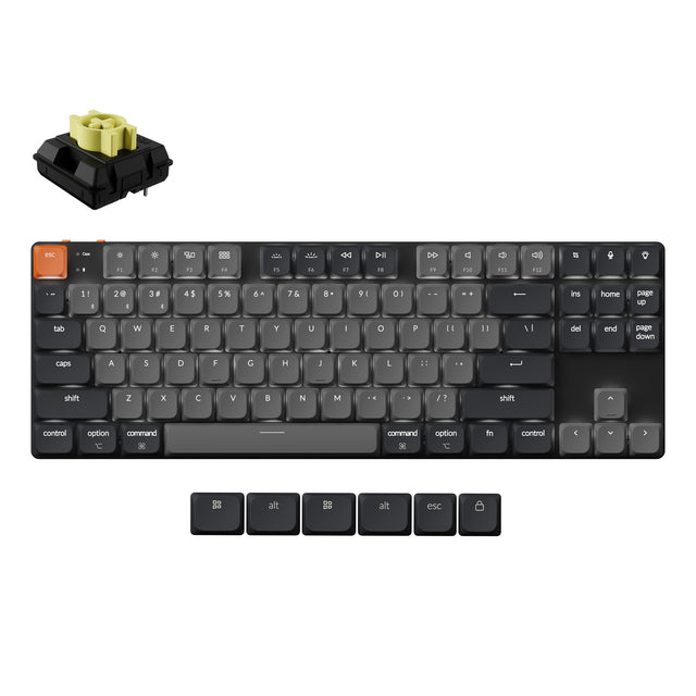 Clavier mécanique sans fil Keychron K1 QMK (version 6) (disposition US ANSI)