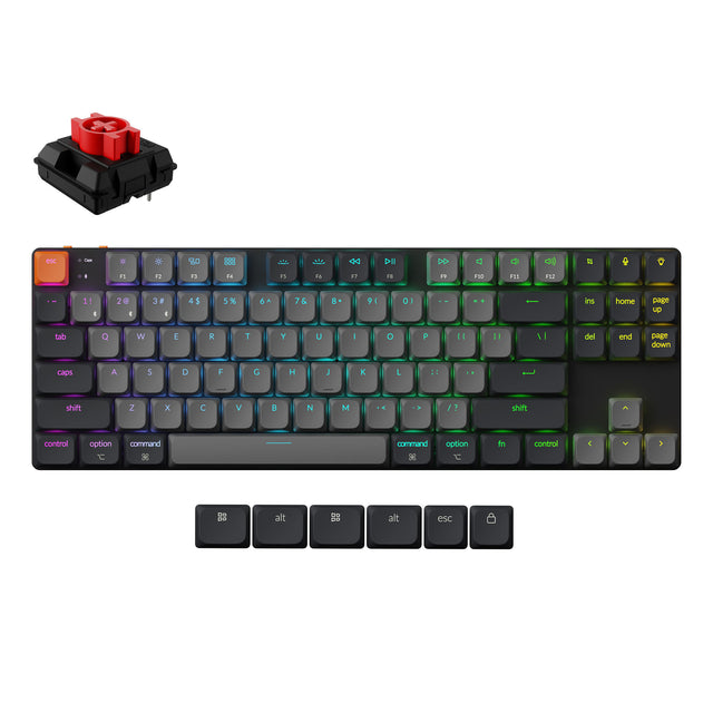 Clavier mécanique sans fil Keychron K1 QMK (version 6) (disposition US ANSI)