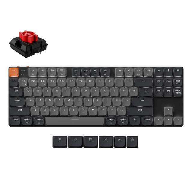 Clavier mécanique sans fil Keychron K1 QMK (version 6) (disposition US ANSI)