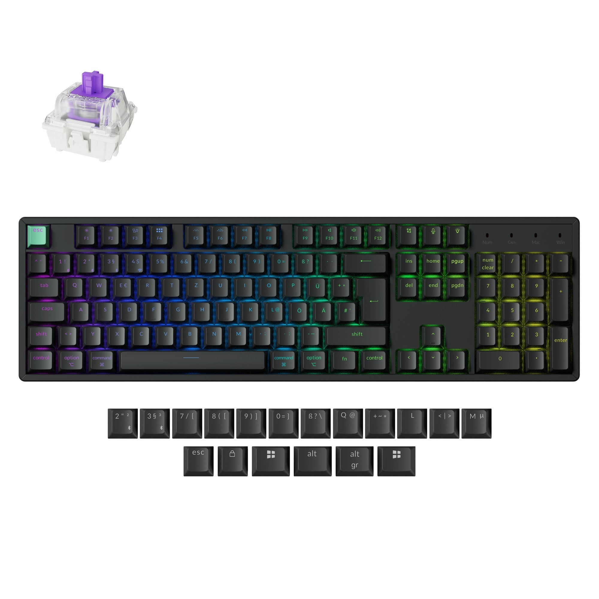Clavier personnalisé Keychron K10 HE sans fil à interrupteur magnétique Collection disposition ISO