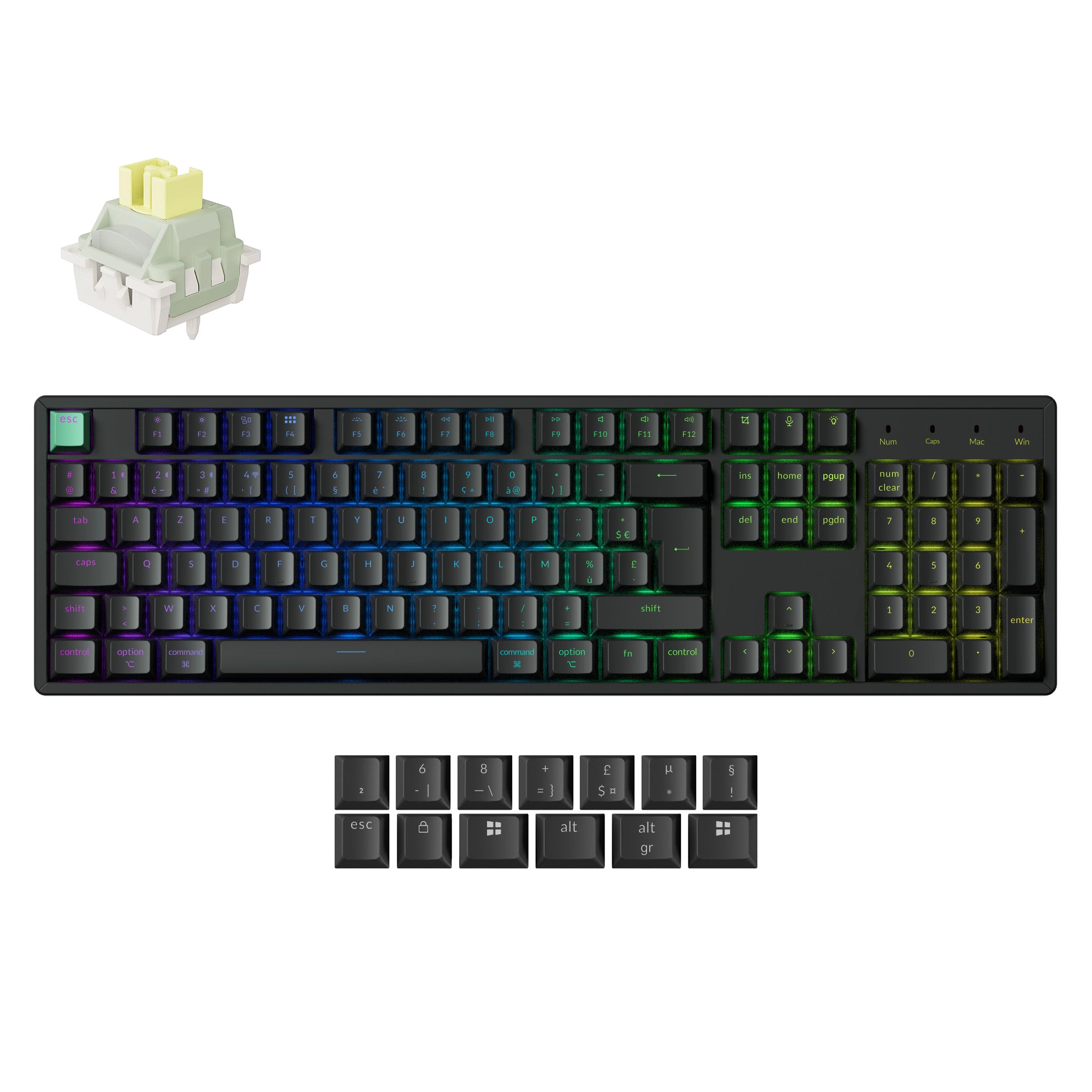 Keychron K10 HE Wireless Magnetic Switch Custom Keyboard ISO Layout Collection