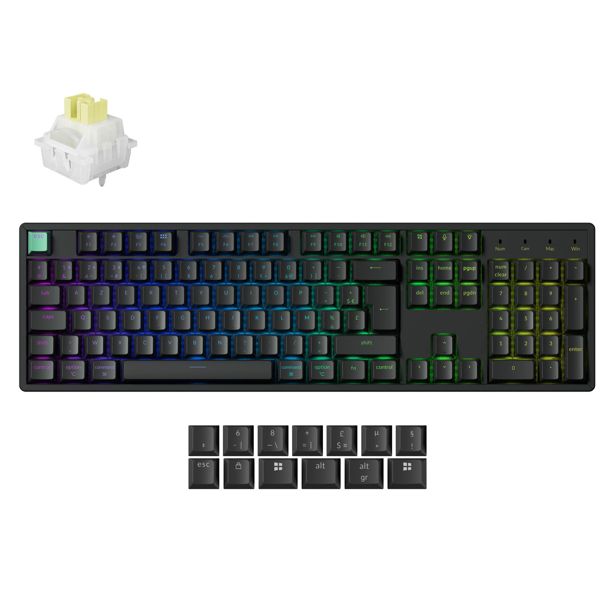 Clavier personnalisé Keychron K10 HE sans fil à interrupteur magnétique Collection disposition ISO