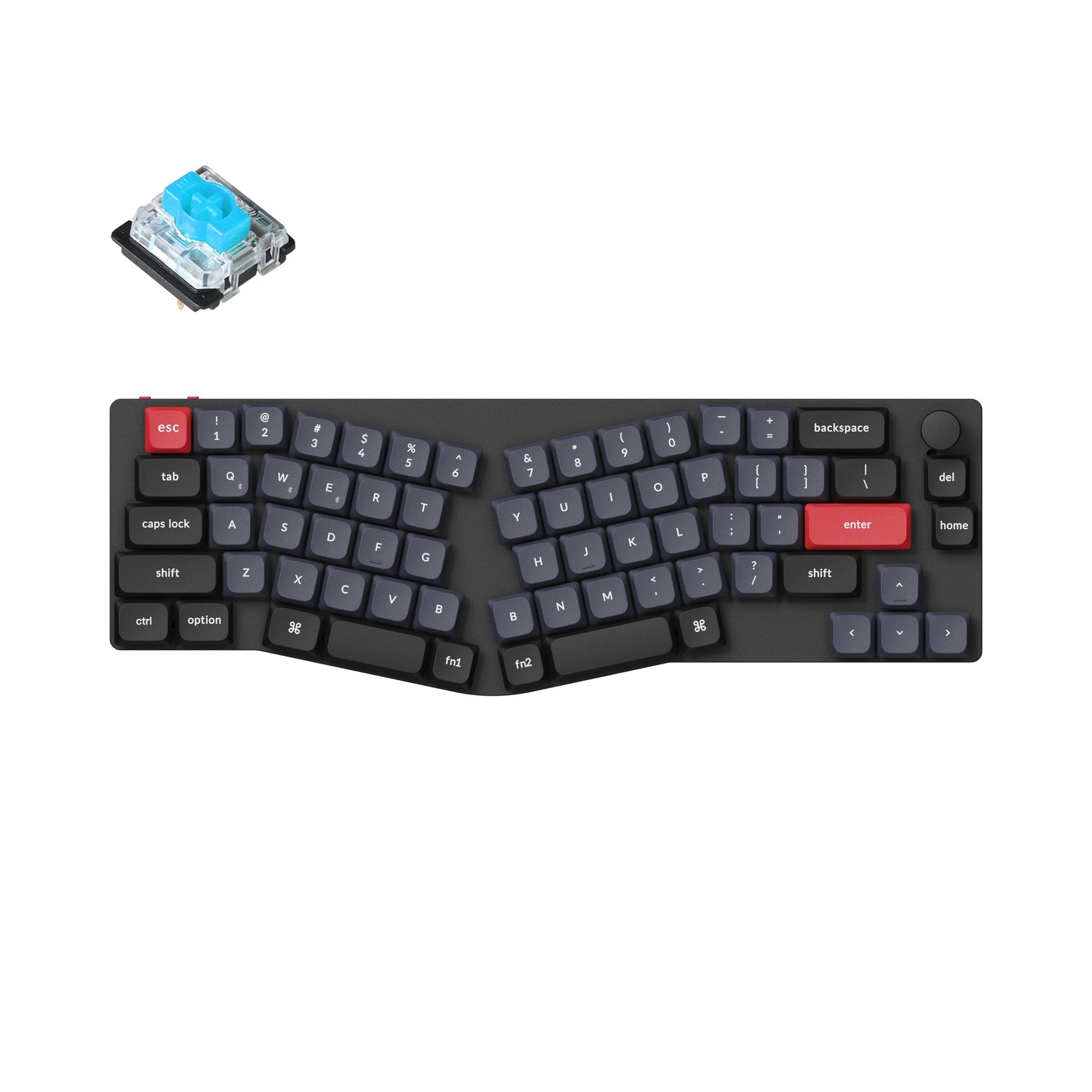 Keychron K11 Pro (disposition Alice) Clavier mécanique personnalisé sans fil QMK/VIA (disposition US ANSI)