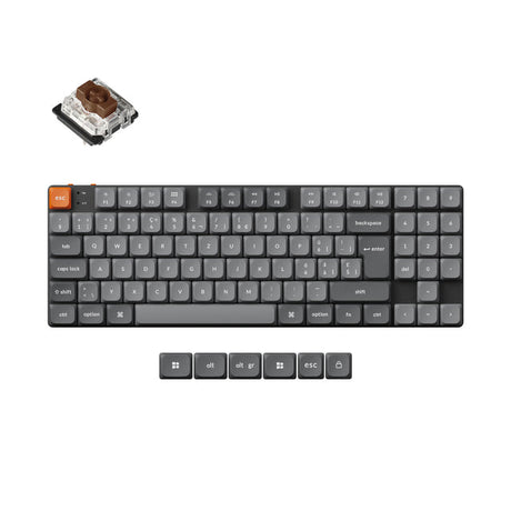 Collection de disposition ISO de clavier mécanique personnalisé sans fil Keychron K13 Max QMK