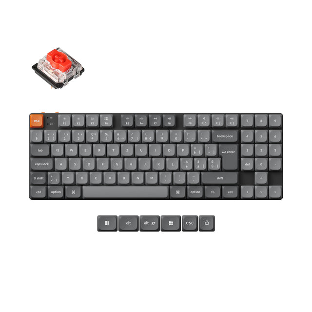 Collection de disposition ISO de clavier mécanique personnalisé sans fil Keychron K13 Max QMK