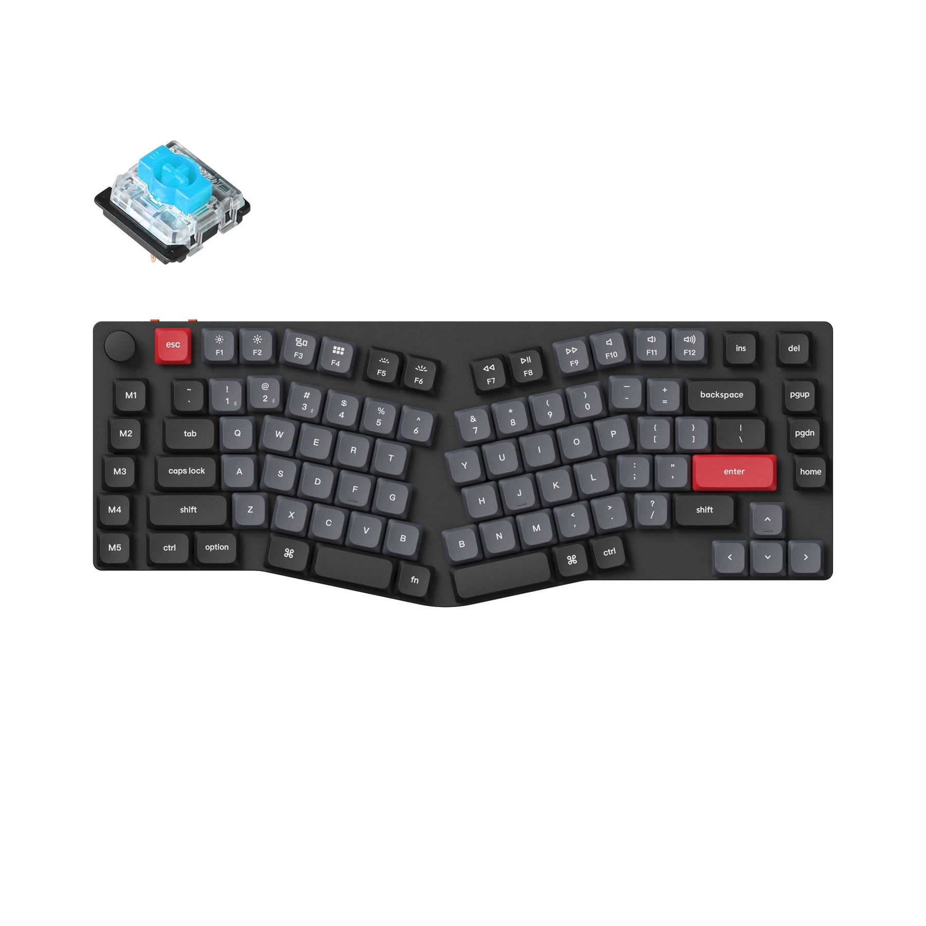Keychron K15 Pro (disposition Alice) Clavier mécanique personnalisé sans fil QMK/VIA (disposition US ANSI)