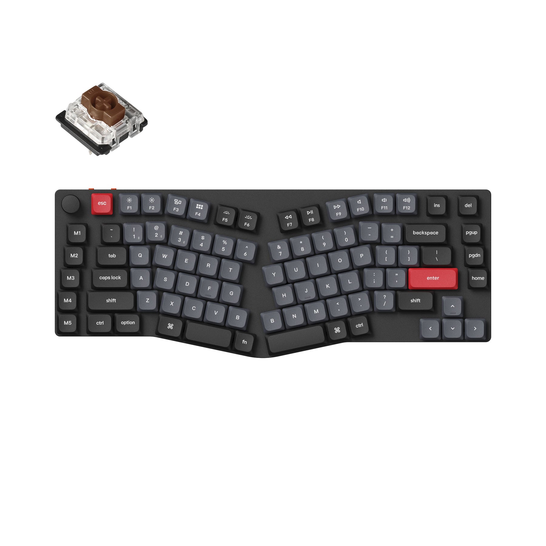 Keychron K15 Pro (disposition Alice) Clavier mécanique personnalisé sans fil QMK/VIA (disposition US ANSI)