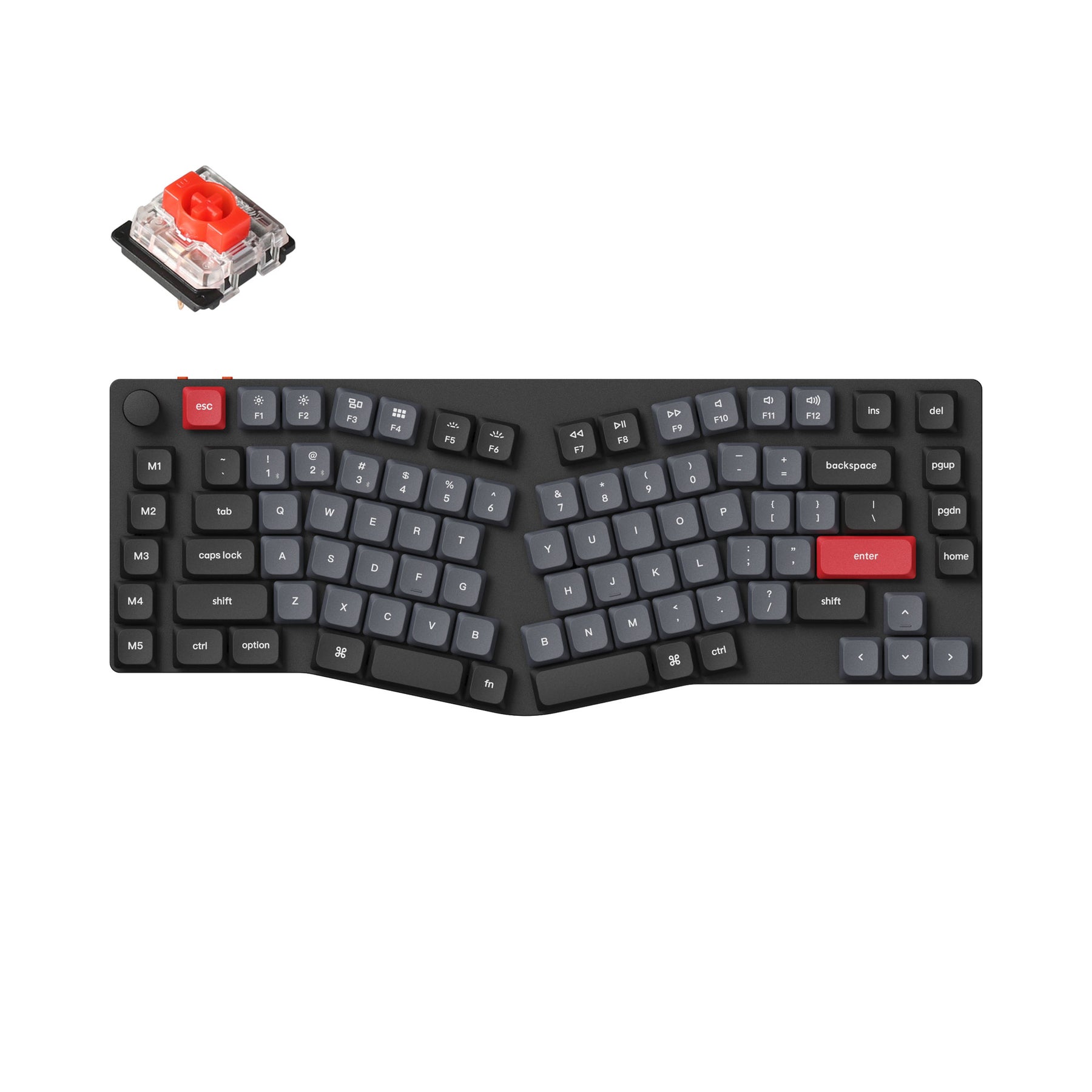 Keychron K15 Pro (disposition Alice) Clavier mécanique personnalisé sans fil QMK/VIA (disposition US ANSI)
