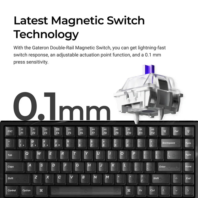 Keychron K2 HE Wireless Magnetic Switch Custom Keyboard - Resin Edition (US ANSI Layout)