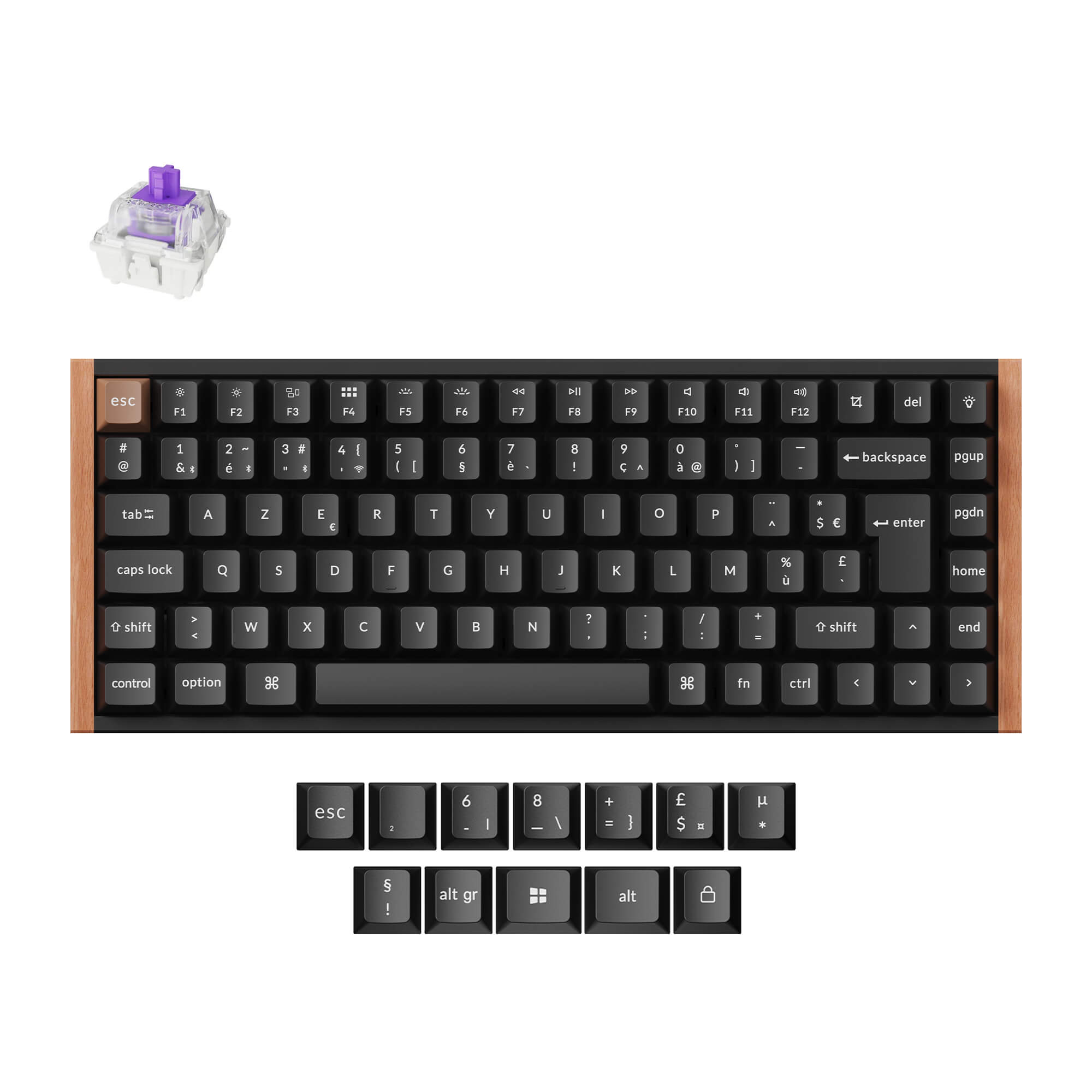 Clavier personnalisé Keychron K2 HE sans fil à interrupteur magnétique Collection disposition ISO