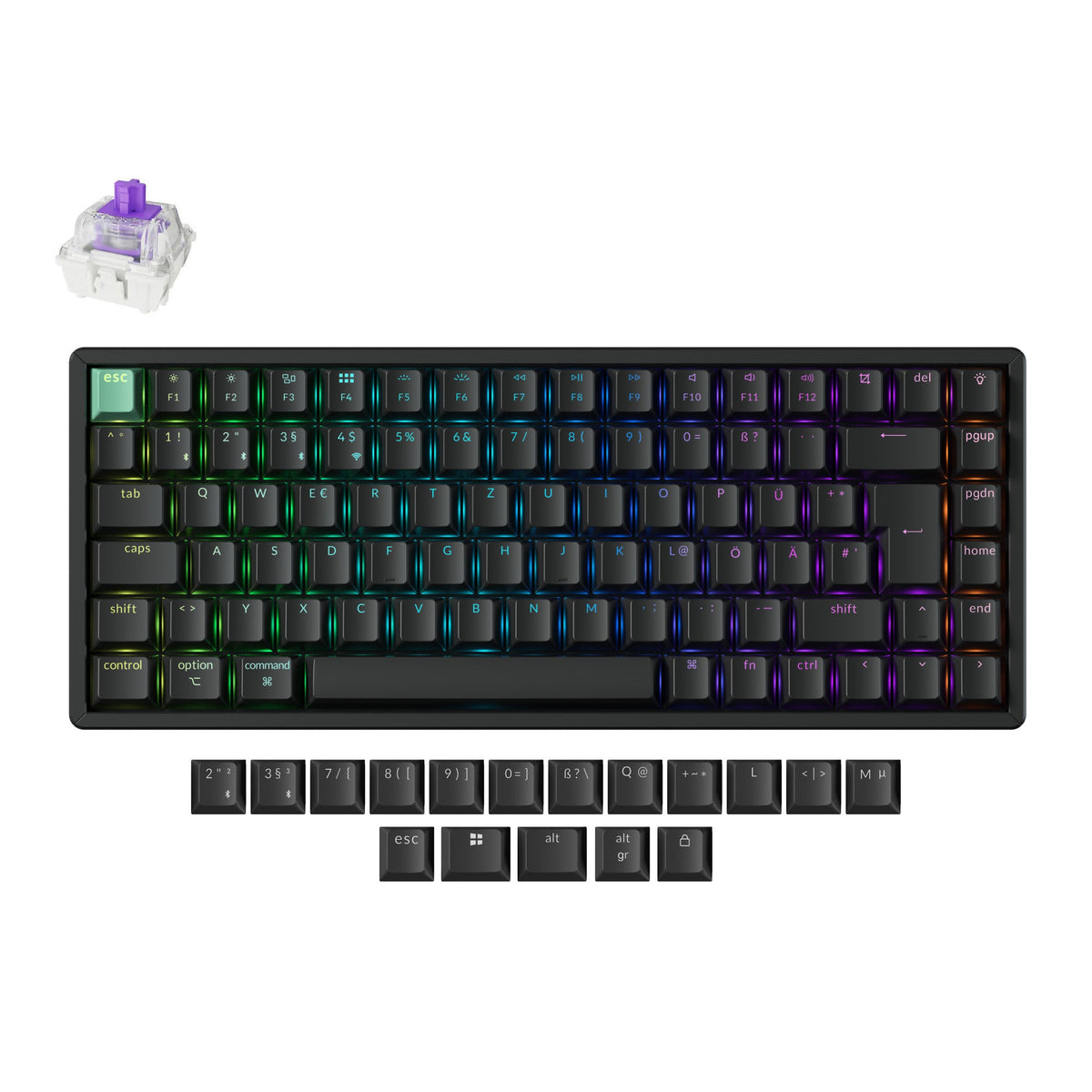 Clavier personnalisé Keychron K2 HE sans fil à interrupteur magnétique Collection disposition ISO