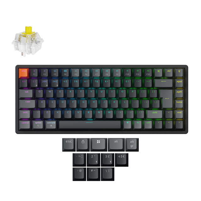 Keychron K4 Pro QMK/VIA Custom Mechanical Keyboard, Programmable Macro Wireless Bluetooth 5.1/Wired USB Keyboard with Hot-Swappable RGB Back並行輸入品 : Keychron K4 Pro 96% Layout Wireless QMK⁄VIA Custom