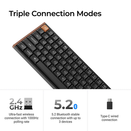 Clavier mécanique personnalisé Keychron K3 Max SE QMK sans fil (Disposition US ANSI)