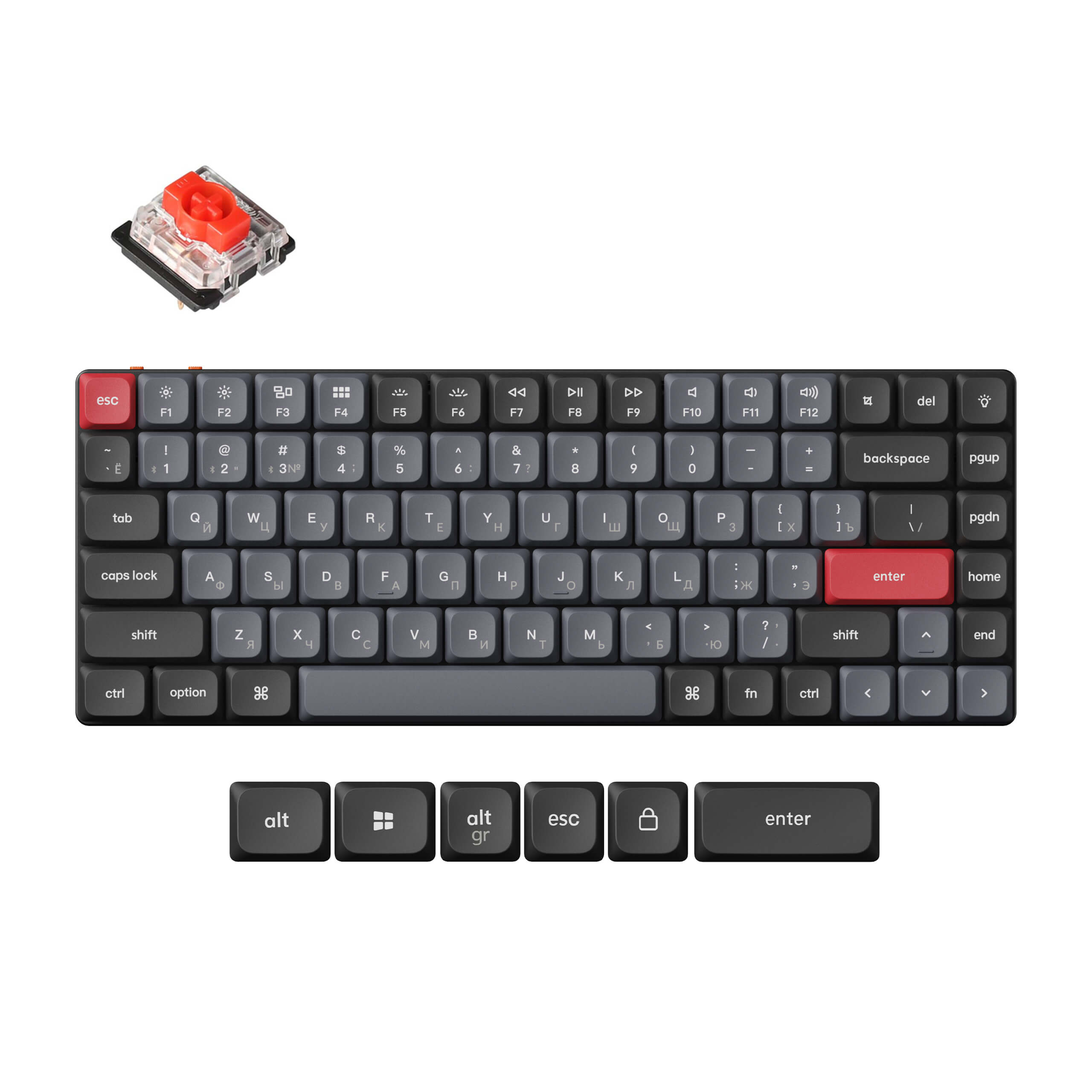 Clavier mécanique personnalisé sans fil Keychron K3 Pro QMK/VIA (Disposition russe RU)