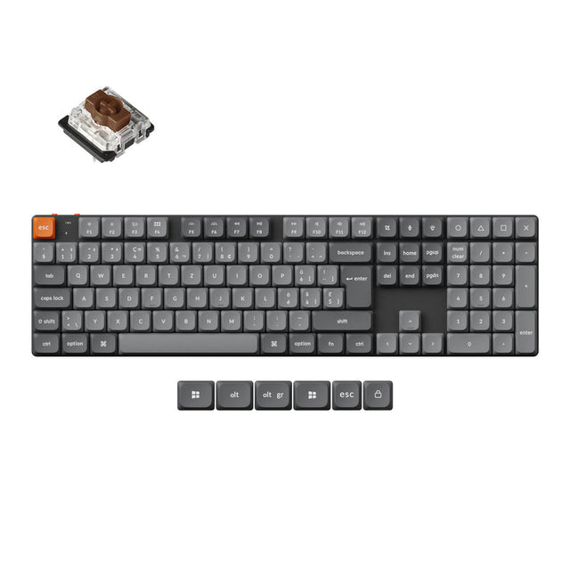 Collection de disposition ISO de clavier mécanique personnalisé sans fil Keychron K5 Max QMK