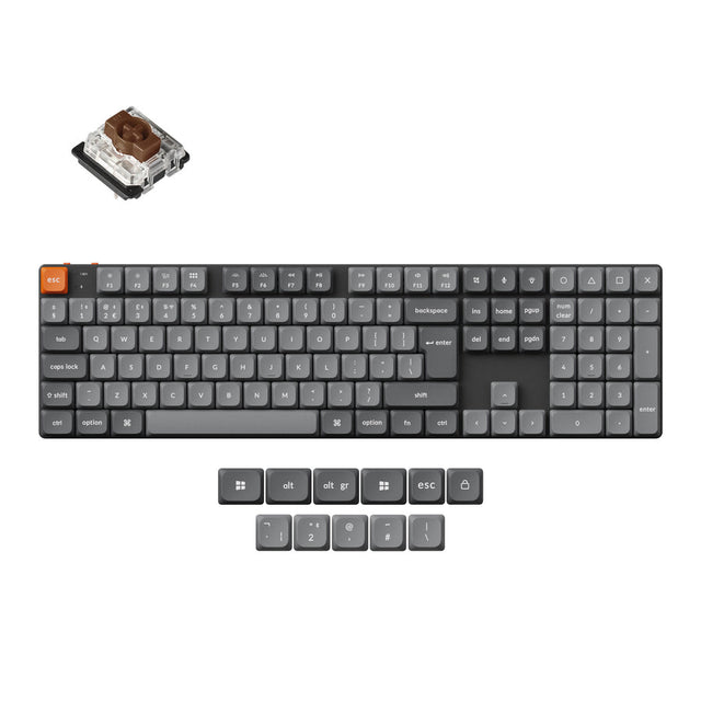 Collection de disposition ISO de clavier mécanique personnalisé sans fil Keychron K5 Max QMK