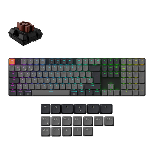 Clavier mécanique sans fil Keychron K5 QMK disposition ISO - Version 2