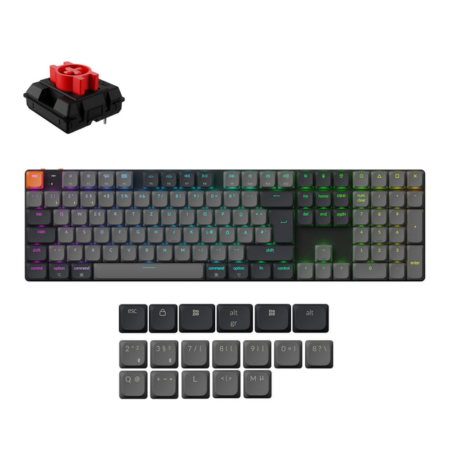 Clavier mécanique sans fil Keychron K5 QMK disposition ISO - Version 2