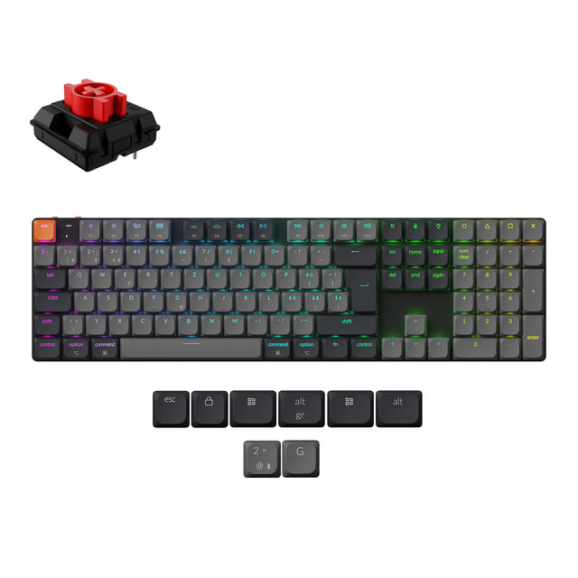 Clavier mécanique sans fil Keychron K5 QMK disposition ISO - Version 2