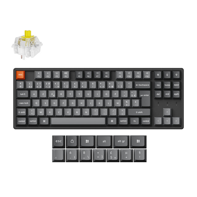 Clavier mécanique sans fil Keychron K8 Max QMK Collection disposition ISO