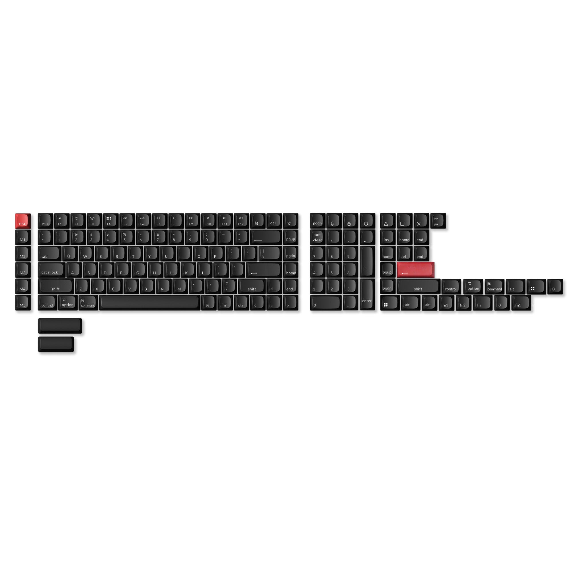 Jeu complet de touches en ABS OSA ANSI rétroéclairées