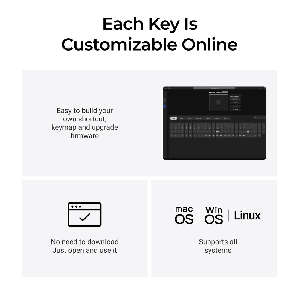Touche d'action Keychron Q0 Mini 8K