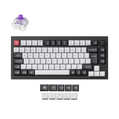 Collection de configuration ISO de clavier personnalisé sans fil Keychron Q1 HE QMK