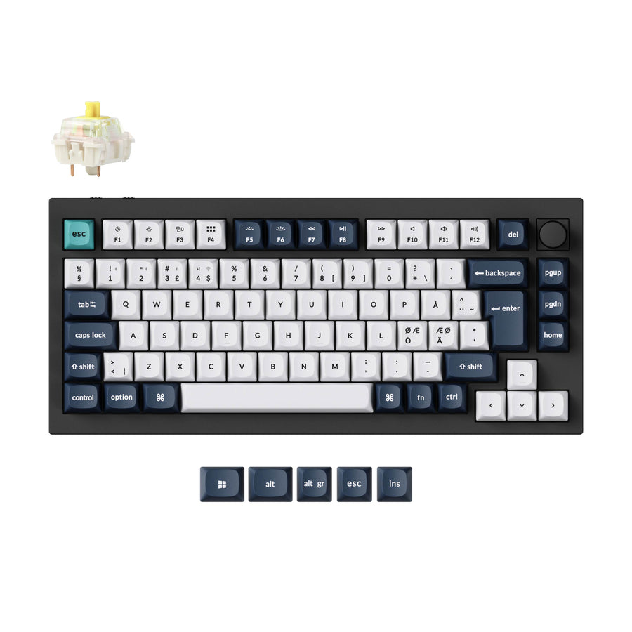 Keychron Q1 Max QMK/VIA Clavier mécanique personnalisé sans fil Collection de mises en page ISO