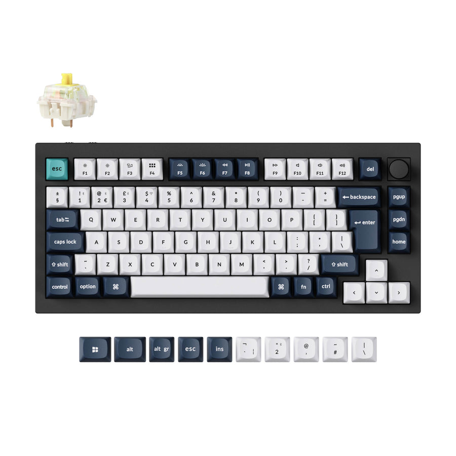 Keychron Q1 Max QMK/VIA Clavier mécanique personnalisé sans fil Collection de mises en page ISO