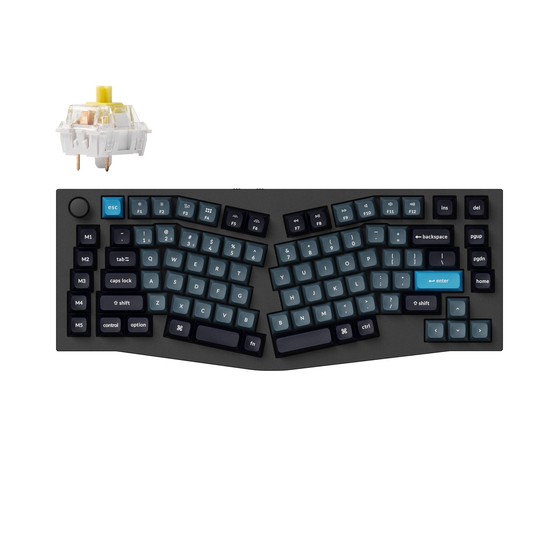 Keychron Q10 Pro (disposition Alice) Clavier mécanique personnalisé sans fil QMK/VIA (disposition US ANSI)