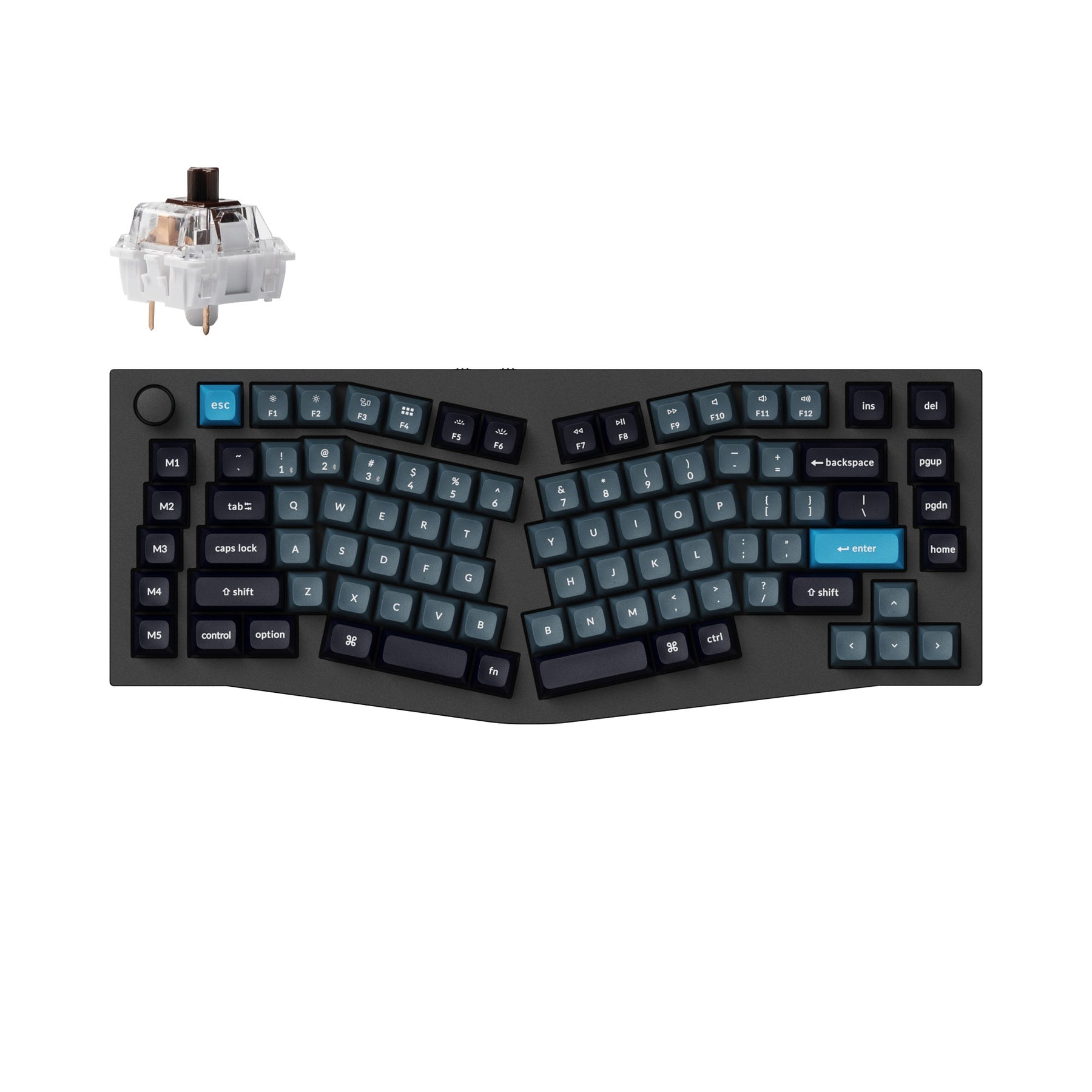 Keychron Q10 Pro (disposition Alice) Clavier mécanique personnalisé sans fil QMK/VIA (disposition US ANSI)