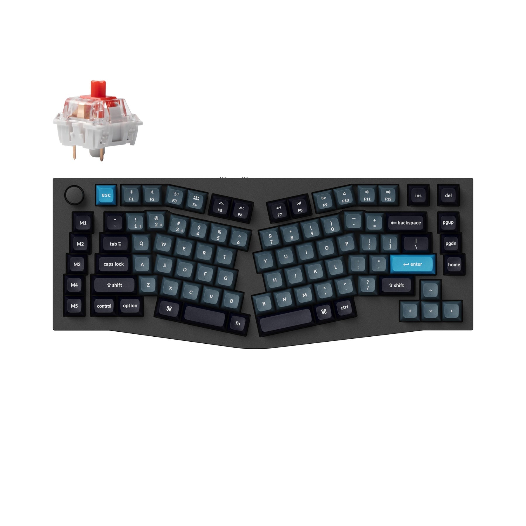Keychron Q10 Pro (disposition Alice) Clavier mécanique personnalisé sans fil QMK/VIA (disposition US ANSI)