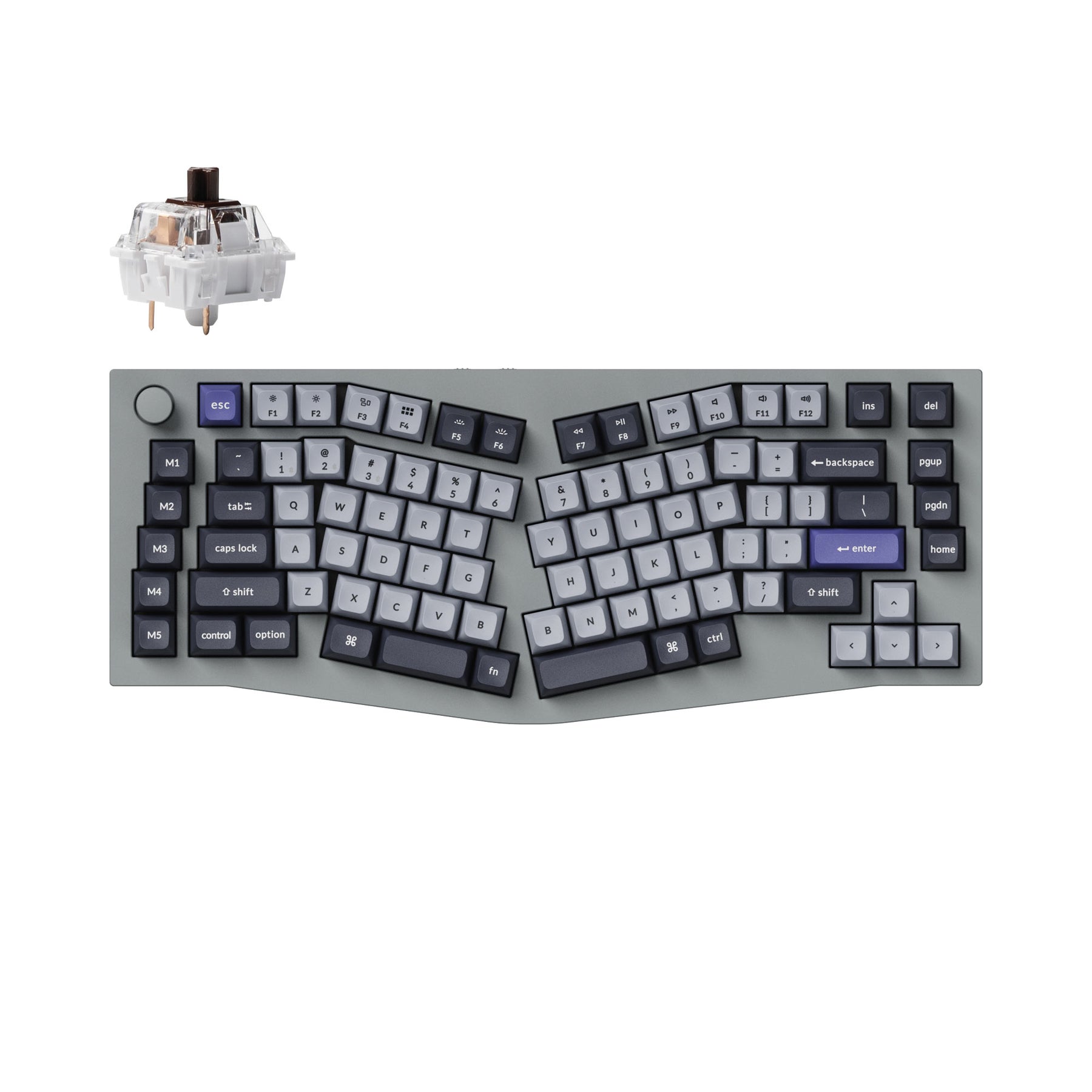 Keychron Q10 Pro (disposition Alice) Clavier mécanique personnalisé sans fil QMK/VIA (disposition US ANSI)
