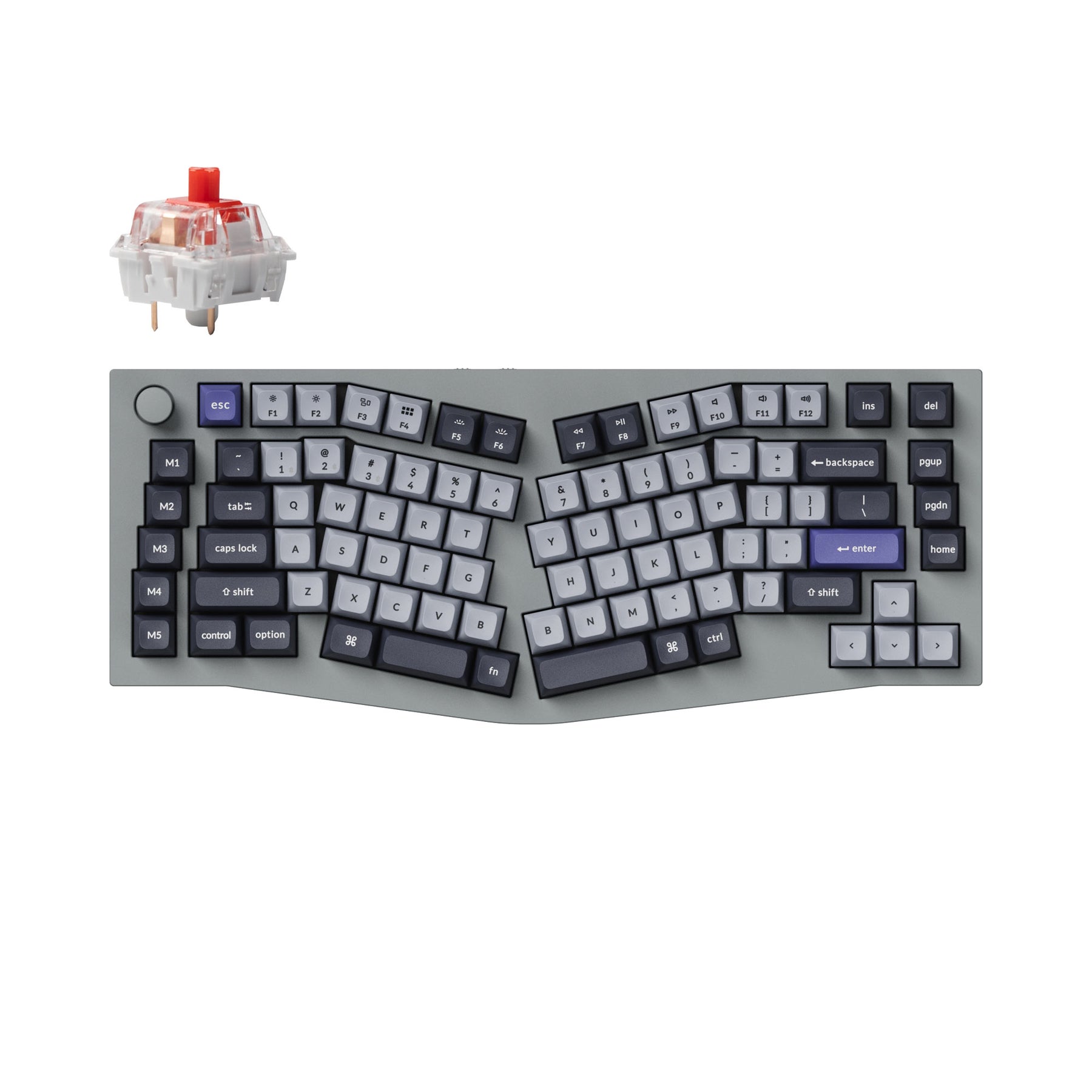 Keychron Q10 Pro (disposition Alice) Clavier mécanique personnalisé sans fil QMK/VIA (disposition US ANSI)