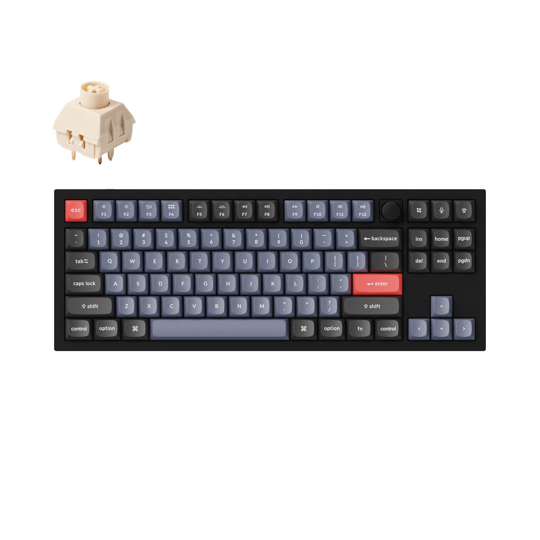 Clavier mécanique personnalisé filaire Keychron Q3 QMK (disposition US ANSI)