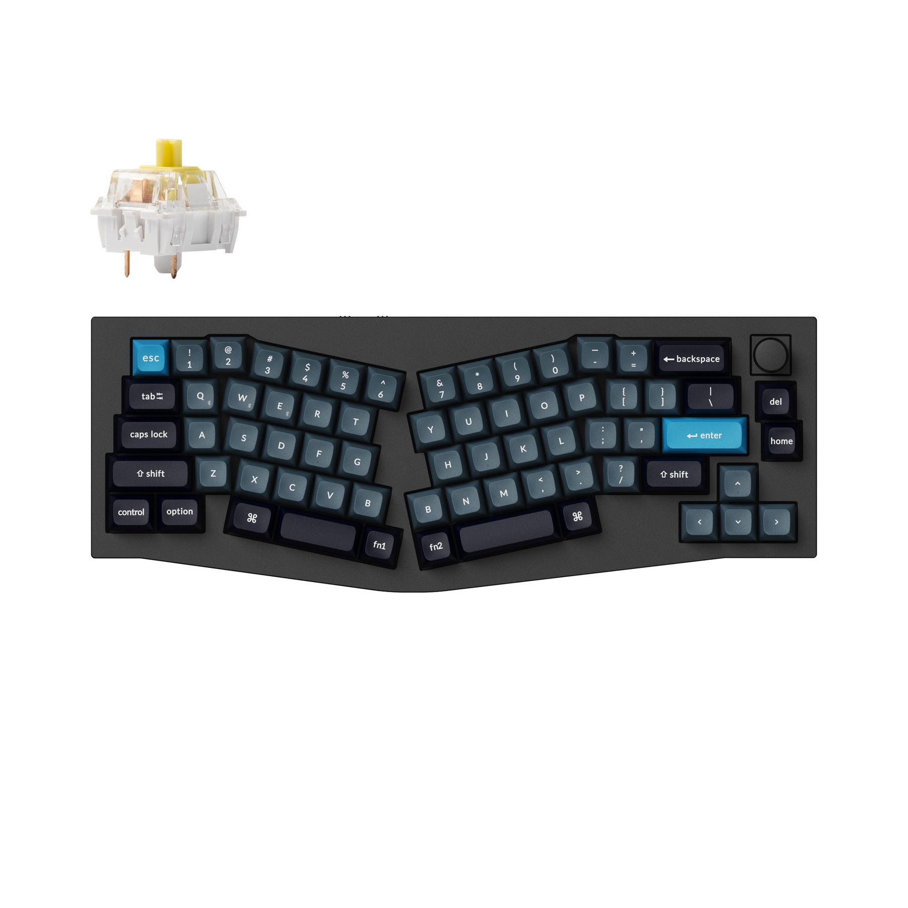 Keychron Q8 Pro (disposition Alice) Clavier mécanique personnalisé sans fil QMK/VIA (disposition US ANSI)