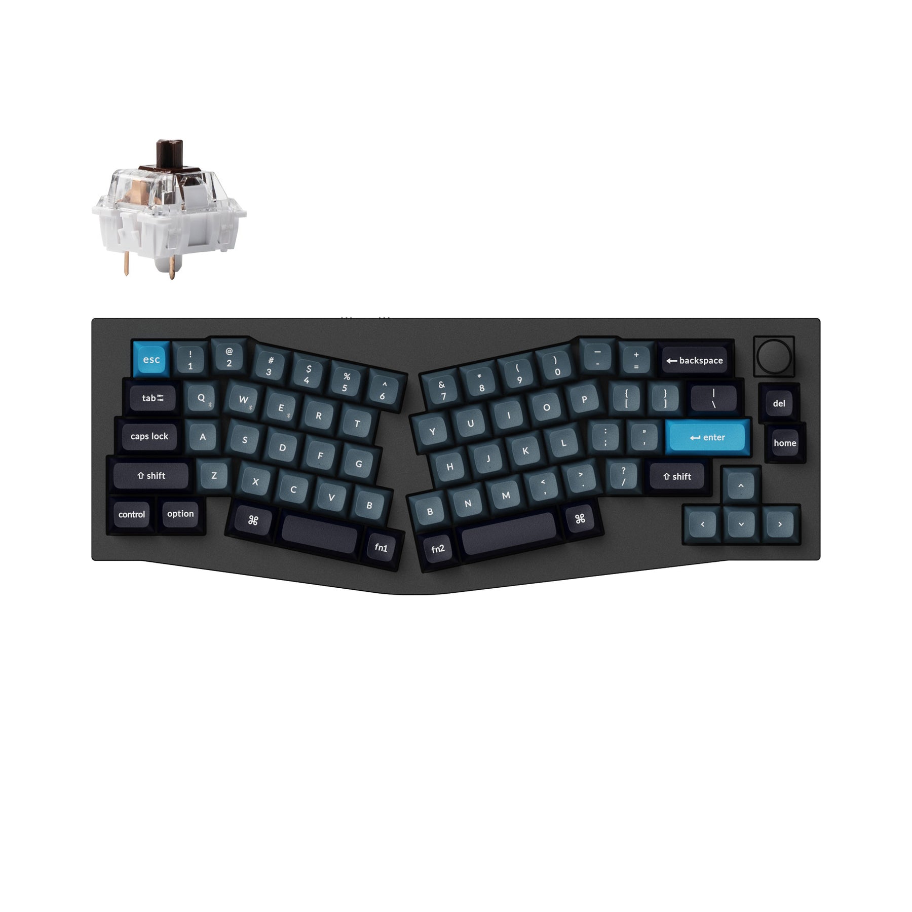 Keychron Q8 Pro (disposition Alice) Clavier mécanique personnalisé sans fil QMK/VIA (disposition US ANSI)