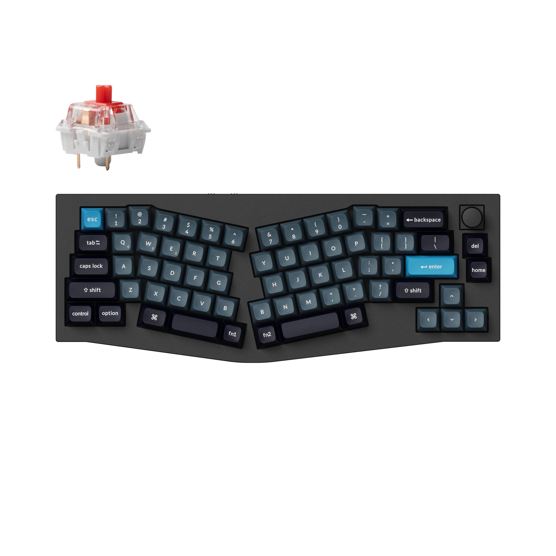 Keychron Q8 Pro (disposition Alice) Clavier mécanique personnalisé sans fil QMK/VIA (disposition US ANSI)