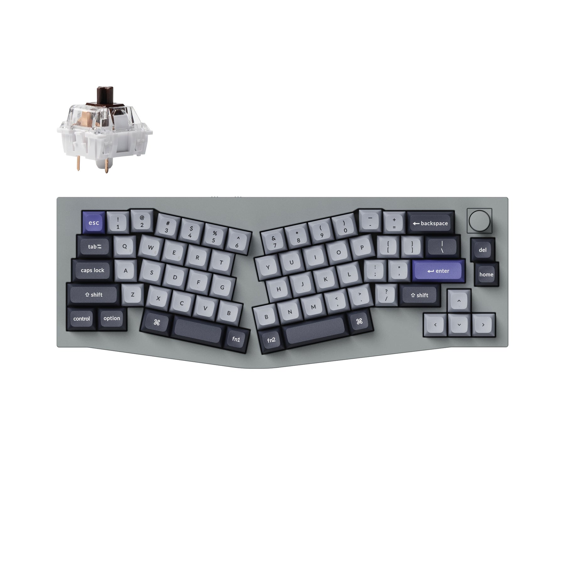 Keychron Q8 Pro (disposition Alice) Clavier mécanique personnalisé sans fil QMK/VIA (disposition US ANSI)